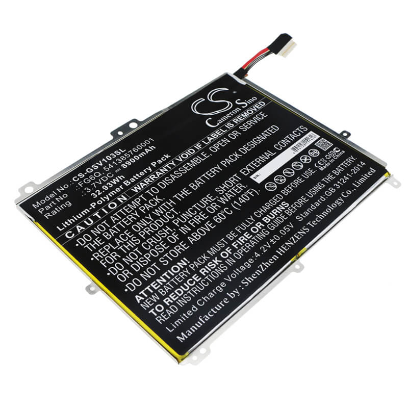 3.7V, 8900mAh, Li-Polymer Battery fits Gigaset, Qv1030, 32.93Wh