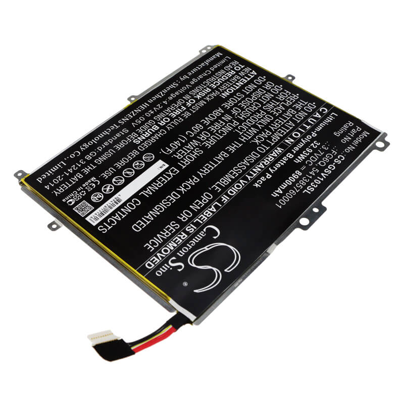 3.7V, 8900mAh, Li-Polymer Battery fits Gigaset, Qv1030, 32.93Wh