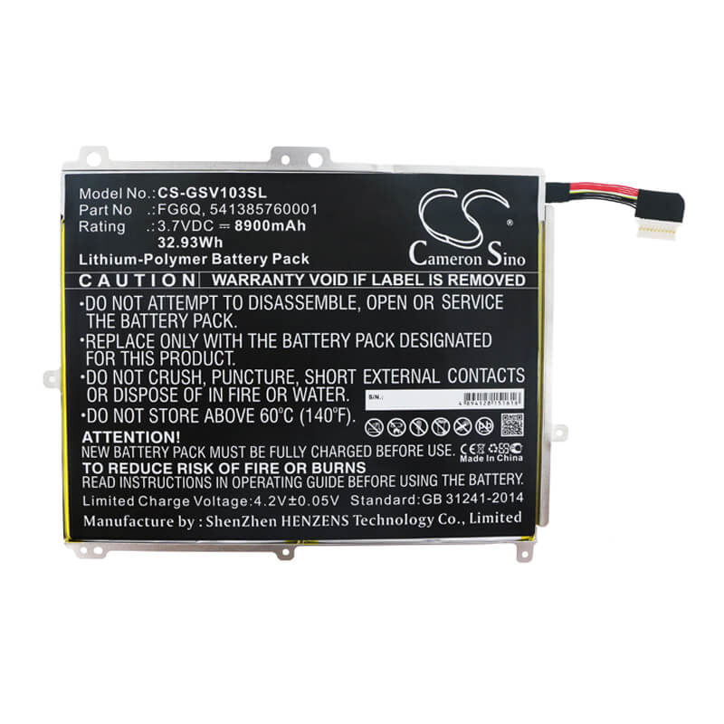 3.7V, 8900mAh, Li-Polymer Battery fits Gigaset, Qv1030, 32.93Wh