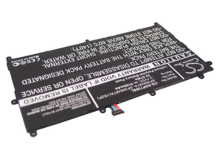 3.7V, 6100mAh, Li-Polymer Battery fits Samsung, Galaxy Tab 8.9, Gt-p7300, 22.57Wh