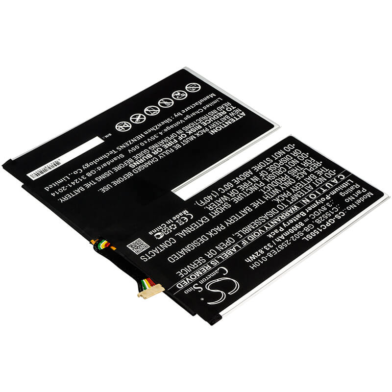 3.8V, 8900mAh, Li-Polymer Battery fits Google, C1502w, C1552b, 33.82Wh