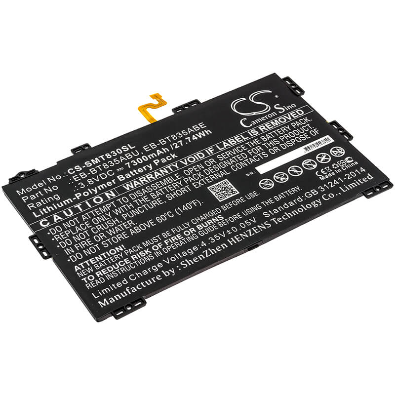 3.8V, 7300mAh, Li-Polymer Battery fits Samsung, Galaxy Tab S4 10.5 2018, Galaxy Tab S4 10.5 2018 Td-lte, 27.74Wh