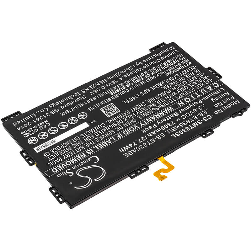 3.8V, 7300mAh, Li-Polymer Battery fits Samsung, Galaxy Tab S4 10.5 2018, Galaxy Tab S4 10.5 2018 Td-lte, 27.74Wh