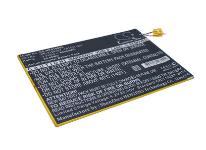 3.7V, 8000mAh, Li-Polymer Battery fits Hp, 2201, Slate 10 Plus, 29.6Wh