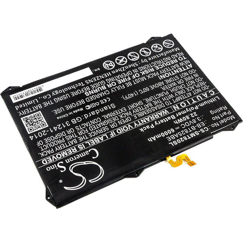 3.8V, 6000mAh, Li-Polymer Battery fits Samsung, Galaxy Tab S3 9.7, Galaxy Tab S3 9.7 Xlte, 22.8Wh