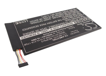 3.7V, 5000mAh, Li-Polymer Battery fits Asus, 110-0329h, K001, 18.5Wh