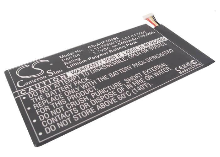 3.7V, 5000mAh, Li-Polymer Battery fits Asus, Ee Pad Tf500, Tf500d, 18.5Wh