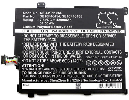 7.5V, 4200mAh, Li-Polymer Battery fits Lenovo, Thinkpad 10 20e3, Thinkpad 10 20e4, 31.5Wh