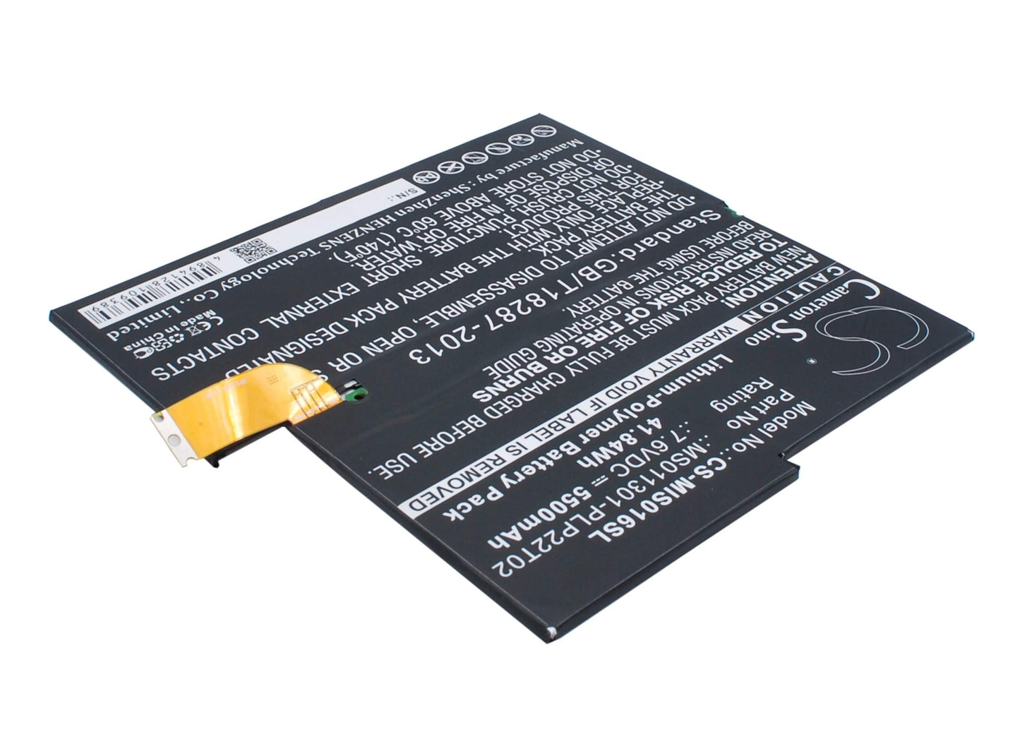 7.6V, 5500mAh, Li-Polymer Battery fits Microsoft, 4ym-00001, Mq2-0000, 41.8Wh