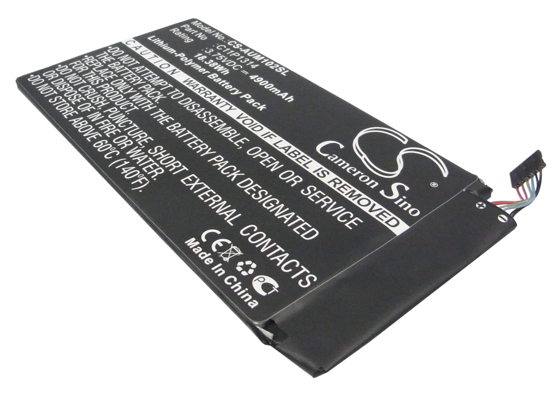 3.75V, 4900mAh, Li-Polymer Battery fits Asus, K00f, Me102, 18.375Wh