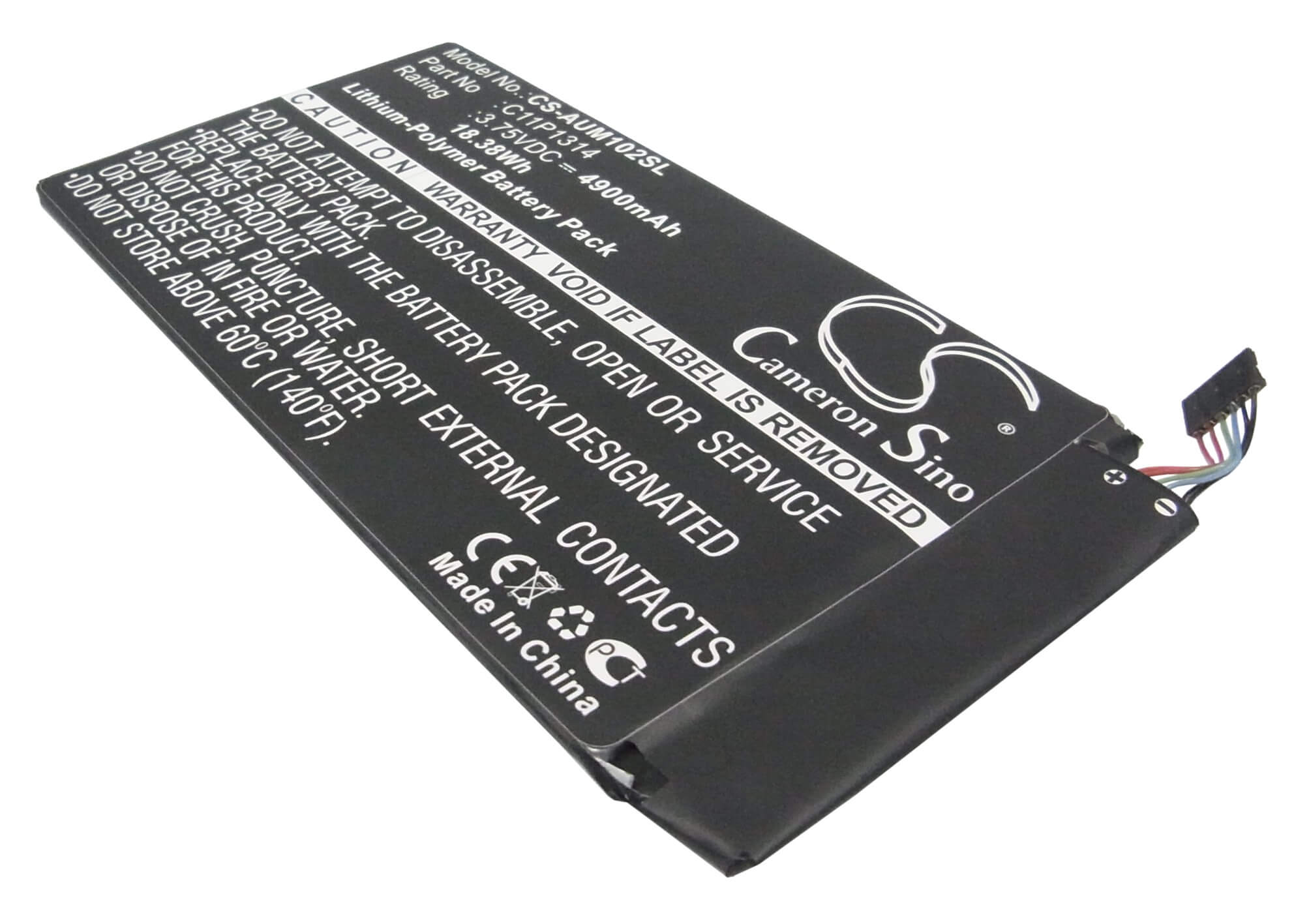 3.75V, 4900mAh, Li-Polymer Battery fits Asus, K00f, Me102, 18.375Wh
