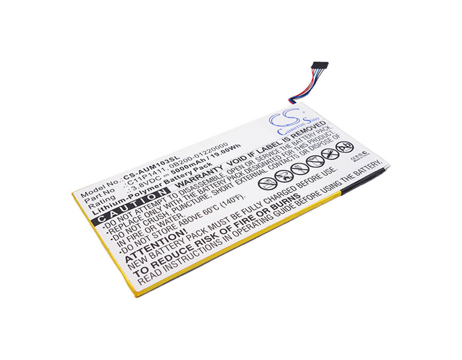 3.8V, 5000mAh, Li-Polymer Battery fits Asus, K01e, Me0310k 1b, 19Wh