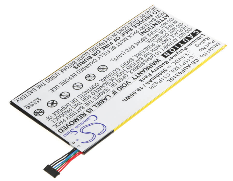 3.8V, 5000mAh, Li-Polymer Battery fits Asus, K010, Pad Transformer Pad Tf103cg, 19Wh