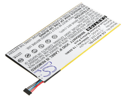 3.8V, 5000mAh, Li-Polymer Battery fits Asus, K010, Pad Transformer Pad Tf103cg, 19Wh