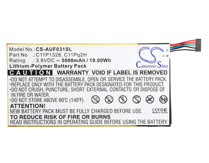 3.8V, 5000mAh, Li-Polymer Battery fits Asus, K010, Pad Transformer Pad Tf103cg, 19Wh