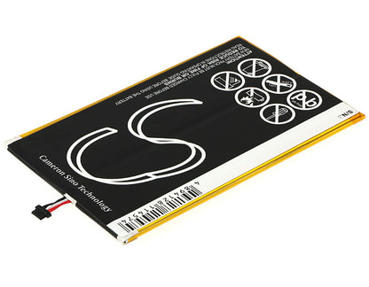 3.7V, 7000mAh, Li-Polymer Battery fits Insignia, Flex 10.1 Ns-15at10, 25.9Wh