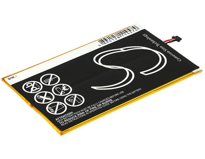 3.7V, 7000mAh, Li-Polymer Battery fits Insignia, Flex 10.1 Ns-15at10, 25.9Wh