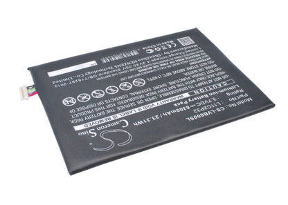 3.7V, 6300mAh, Li-Polymer Battery fits Lenovo, A7600, Ideapad A10-70, 23.31Wh