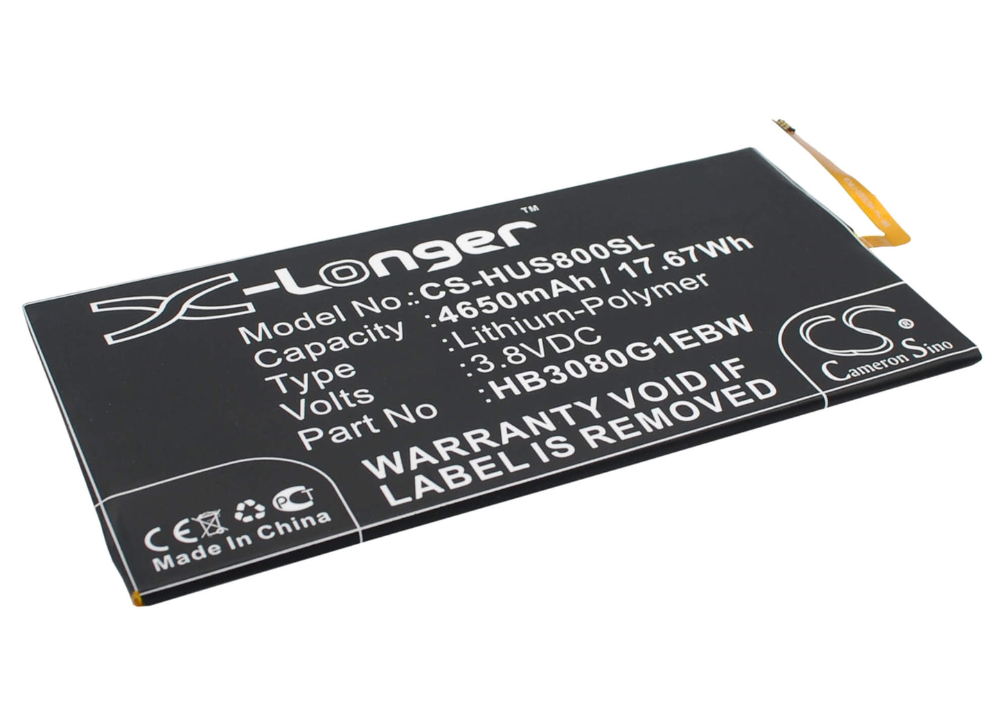 3.8V, 4650mAh, Li-Polymer Battery fits Huawei, Ee Eagle, Ee Eagle 4g Lte, 17.67Wh