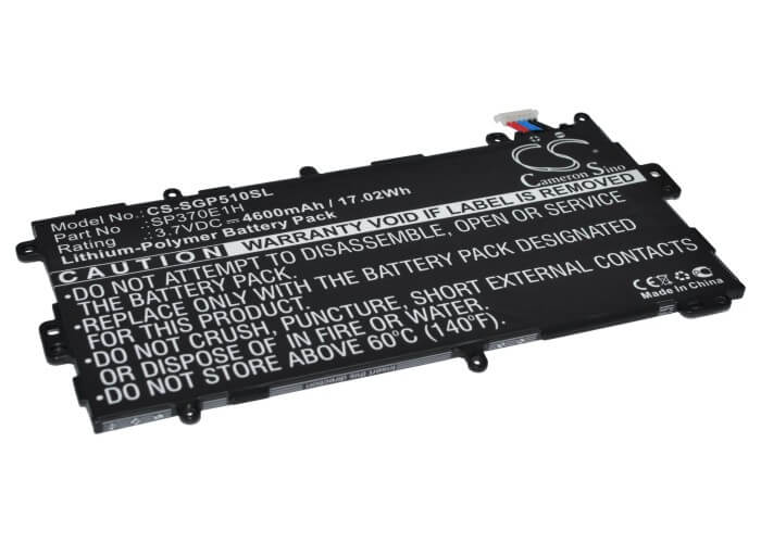 3.7V, 4600mAh, Li-Polymer Battery fits Samsung, Galaxy Note 8.0, Galaxy Note 8.0 32gb, 17.02Wh