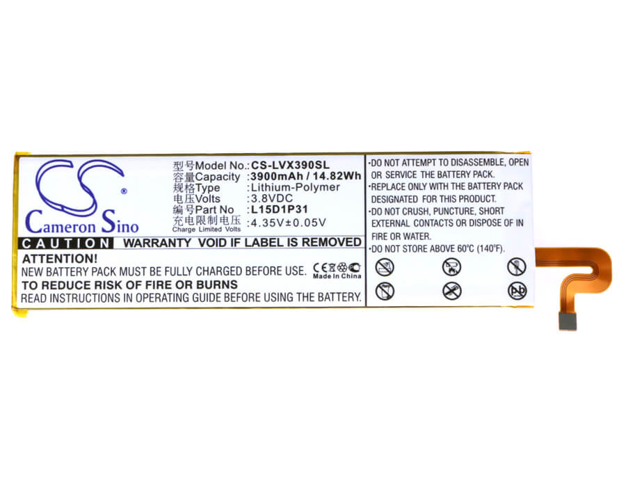 3.8V, 3900mAh, Li-Polymer Battery fits Lenovo, Yoga Tab 3 Pro, Yoga Tab 3 Pro 11.1", 14.82Wh