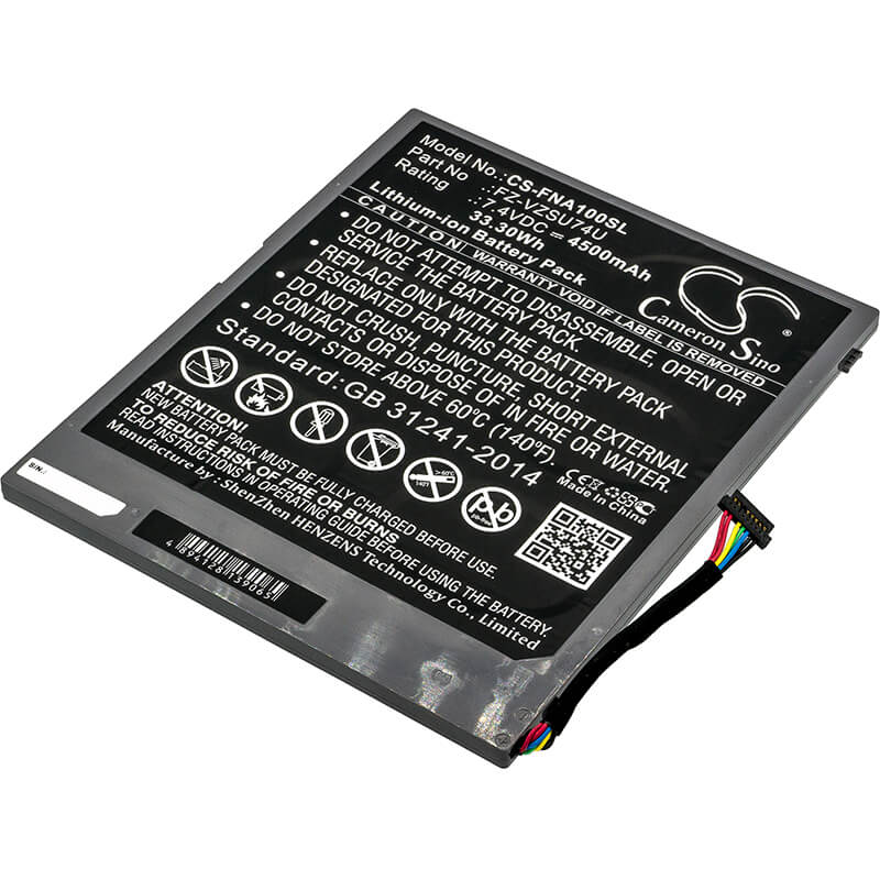 7.4V, 4500mAh, Li-ion Battery fits Panasonic, Toughpad Fz-a1, Toughpad Fz-a1 4g, 33.3Wh