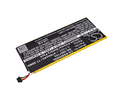 3.7V, 4700mAh, Li-Polymer Battery fits Nabi, Dmtab-nv08b, Dreamtab 8", 17.39Wh