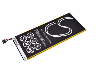 3.7V, 4700mAh, Li-Polymer Battery fits Nabi, Dmtab-nv08b, Dreamtab 8", 17.39Wh