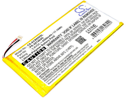 3.8V, 4500mAh, Li-Polymer Battery fits Acer, A6001, B1-850-k35x, 17.1Wh