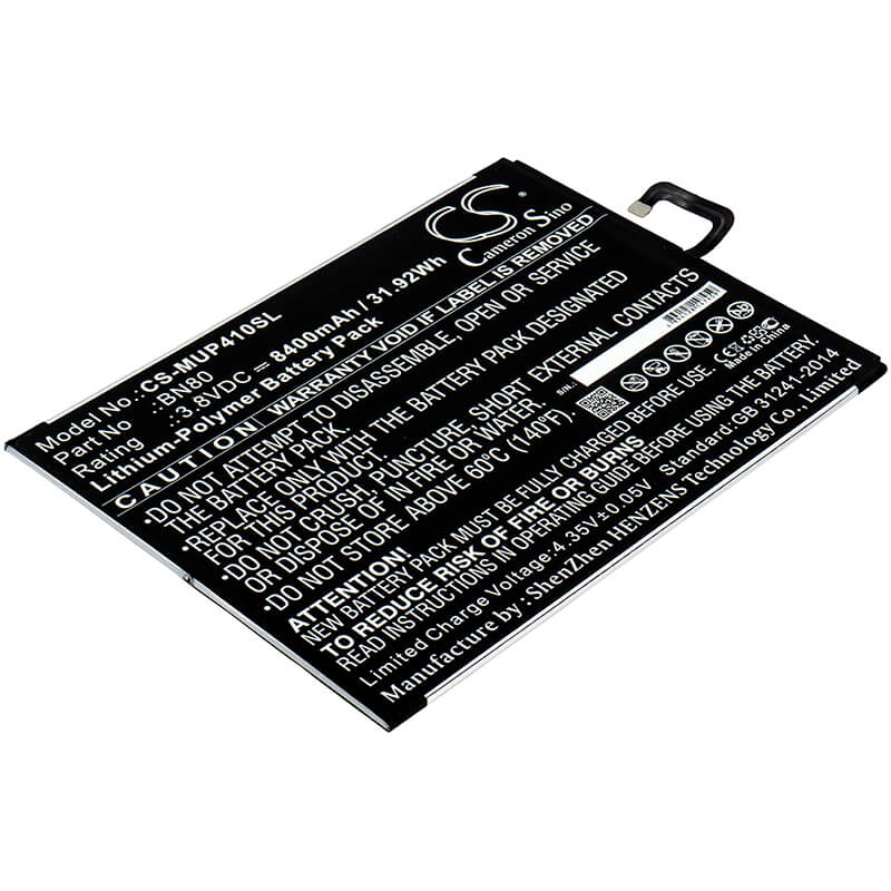 3.8V, 8400mAh, Li-Polymer Battery fits Xiaomi, Mi Pad 4 Plus, 31.92Wh