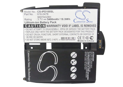 3.7V, 5400mAh, Li-Polymer Battery fits Apple, Ipad, Ipad 1st, 19.98Wh