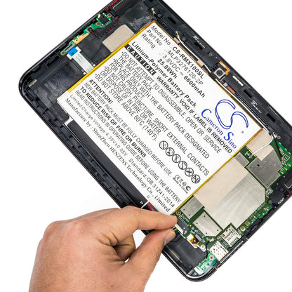 3.8V, 6600mAh, Li-Polymer Battery fits Verizon, Ellipsis 10, Ellipsis 10 16gb, 25.08Wh
