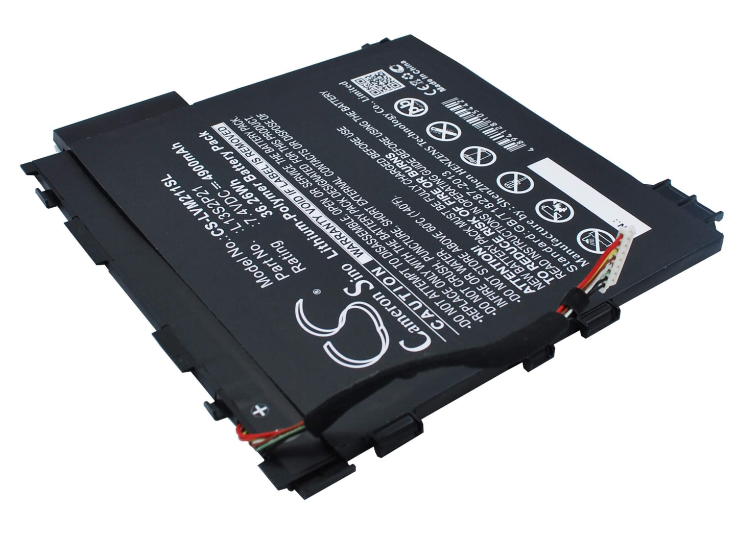 7.4V, 4900mAh, Li-Polymer Battery fits Lenovo, Ideatab Miix 2 11, Miix 211-tab, 36.26Wh