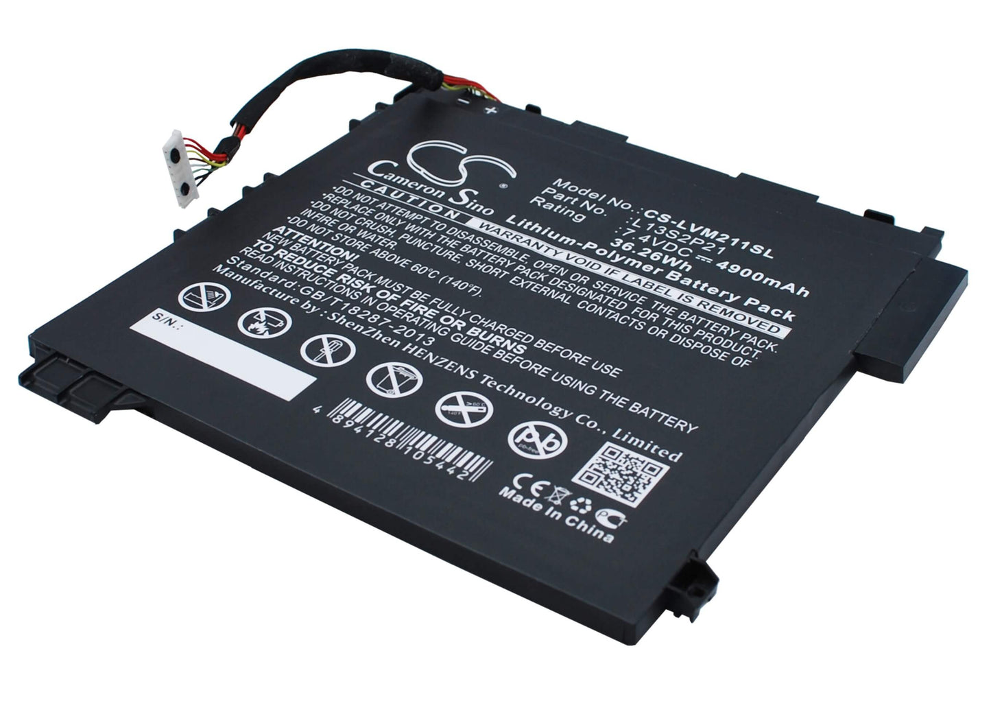 7.4V, 4900mAh, Li-Polymer Battery fits Lenovo, Ideatab Miix 2 11, Miix 211-tab, 36.26Wh