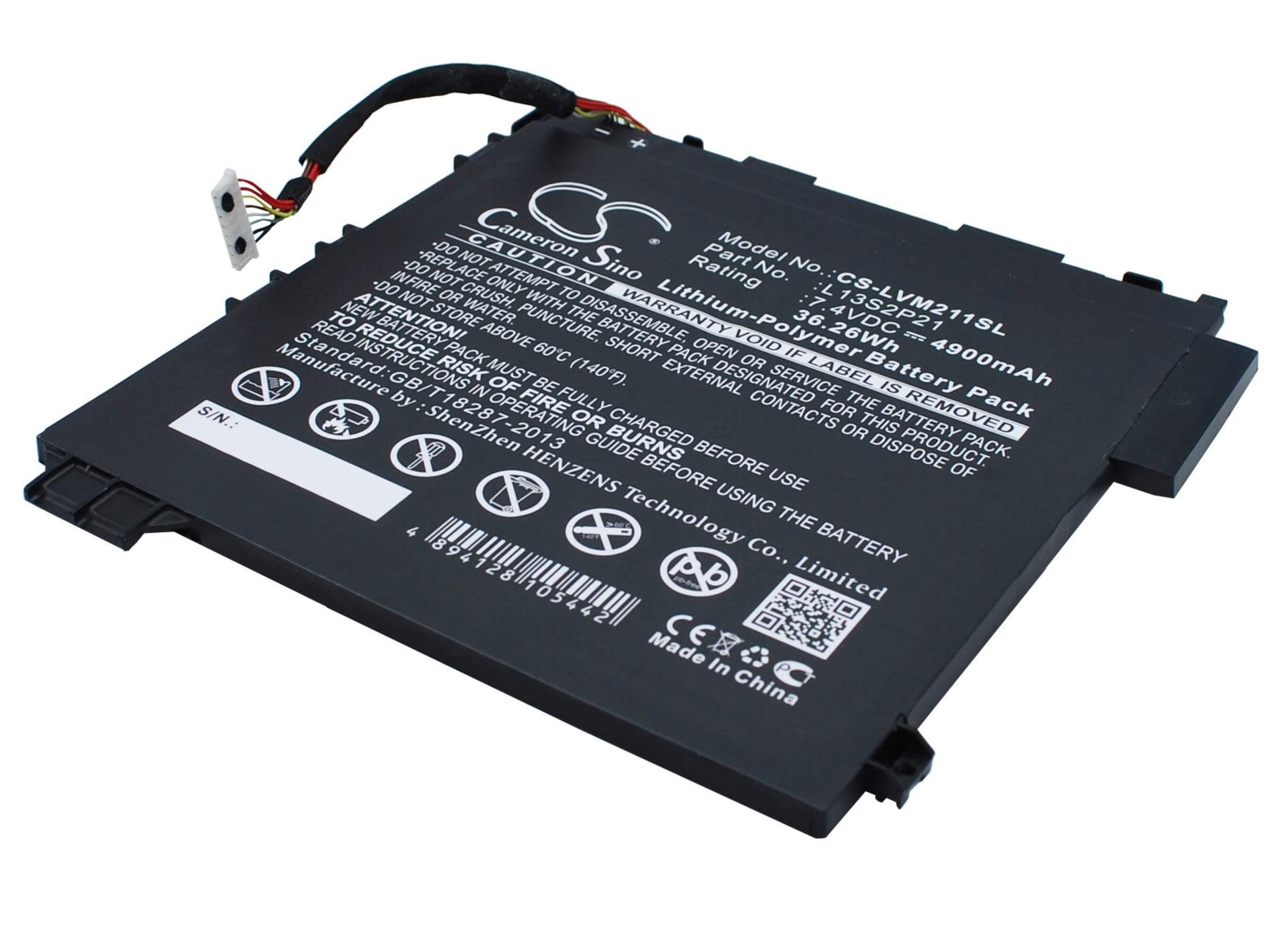 7.4V, 4900mAh, Li-Polymer Battery fits Lenovo, Ideatab Miix 2 11, Miix 211-tab, 36.26Wh