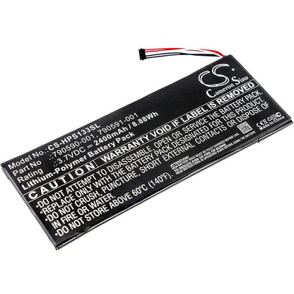 3.7V, 2400mAh, Li-Polymer Battery fits Hp, 7 Plus G2, 7 Plus G2 1331, 8.88Wh