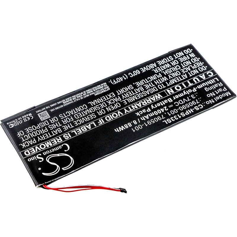 3.7V, 2400mAh, Li-Polymer Battery fits Hp, 7 Plus G2, 7 Plus G2 1331, 8.88Wh