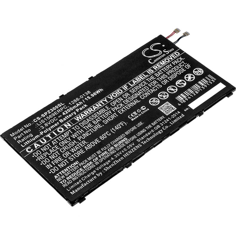 3.8V, 4200mAh, Li-Polymer Battery fits Sony, Sgp611, Sgp612/w, 15.96Wh