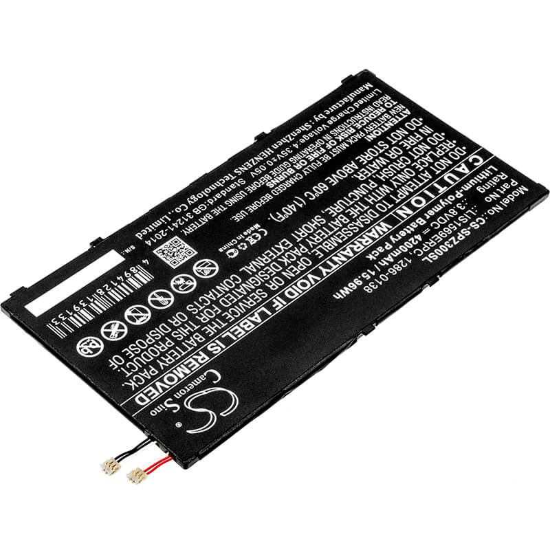 3.8V, 4200mAh, Li-Polymer Battery fits Sony, Sgp611, Sgp612/w, 15.96Wh