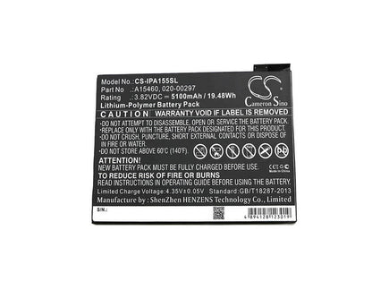 3.82V, 5100mAh, Li-Polymer Battery fits Apple, A1538, A1546, 19.482Wh