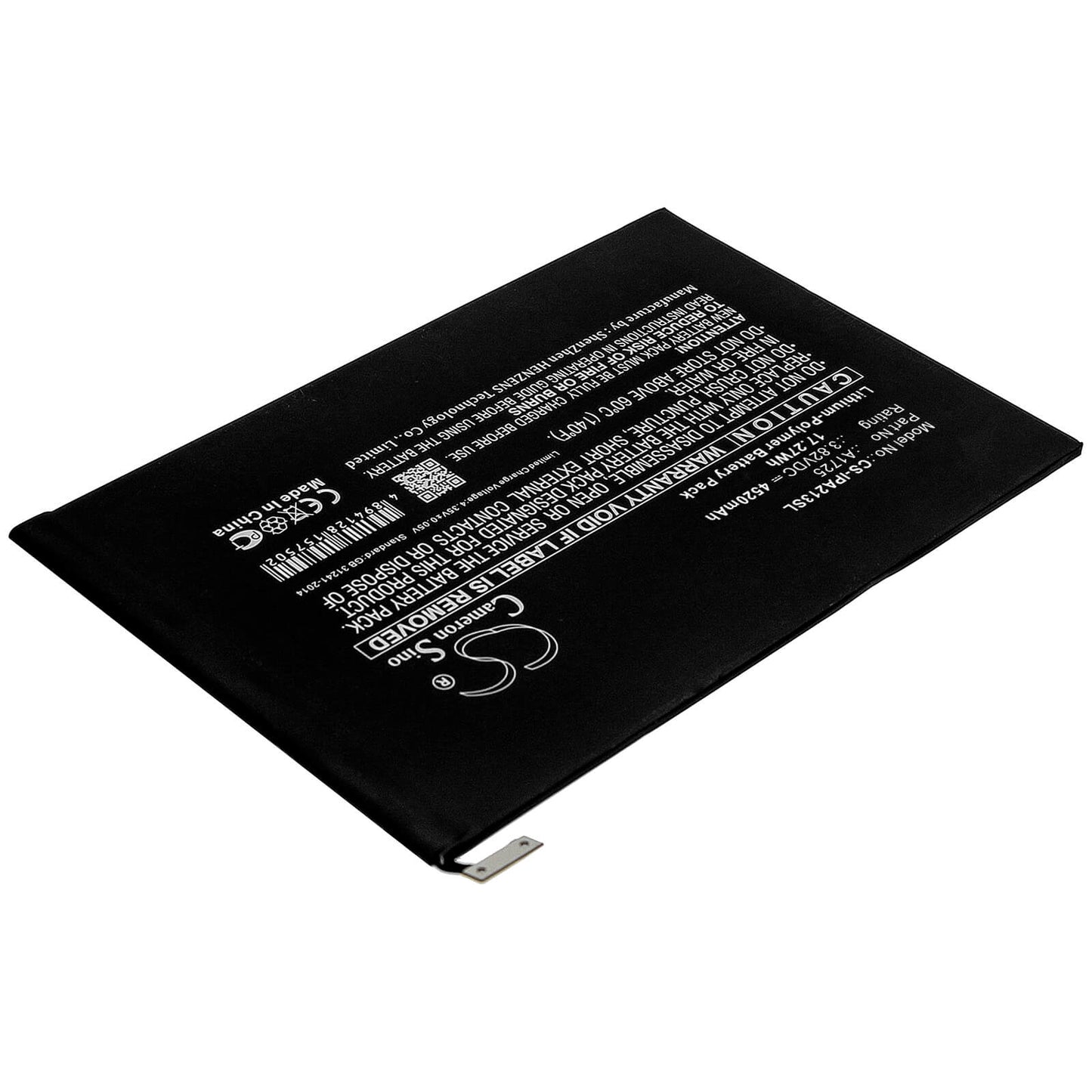3.82V, 4520mAh, Li-Polymer Battery fits Apple, A2114, A2124, 17.2664Wh