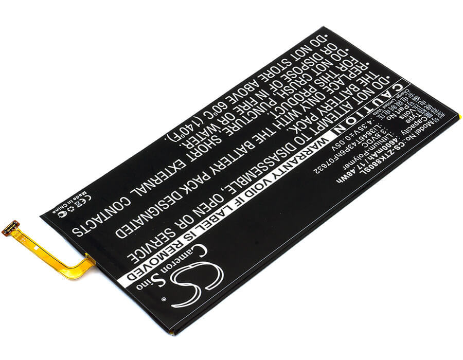3.8V, 4600mAh, Li-Polymer Battery fits Zte, K88, 17.48Wh