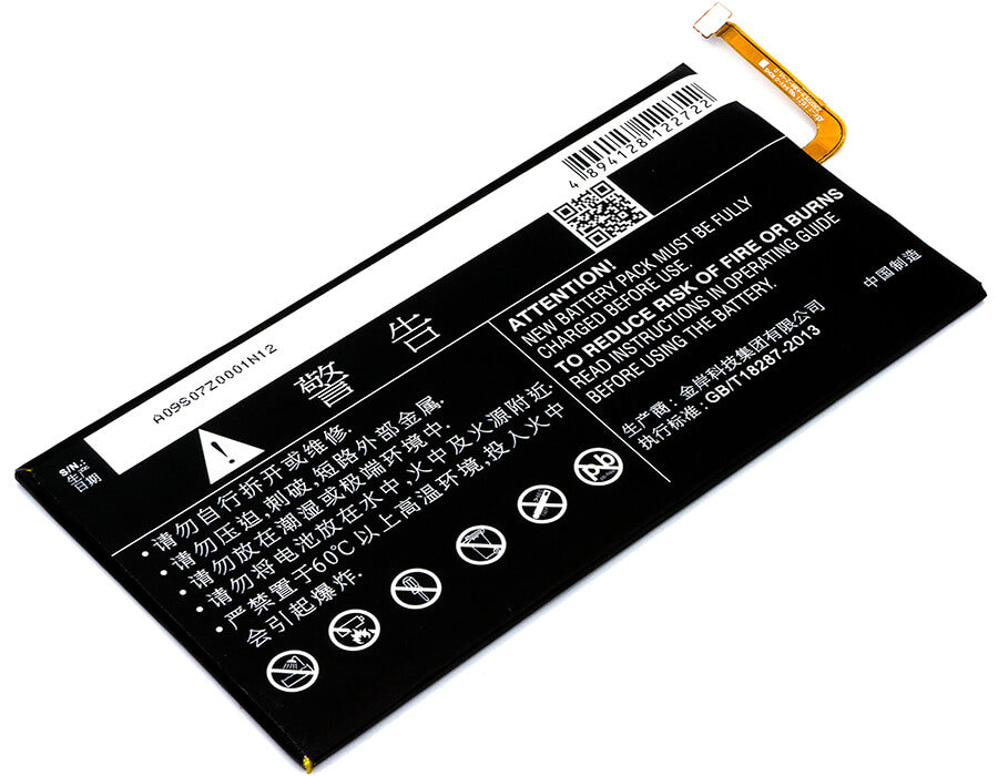 3.8V, 4600mAh, Li-Polymer Battery fits Zte, K88, 17.48Wh