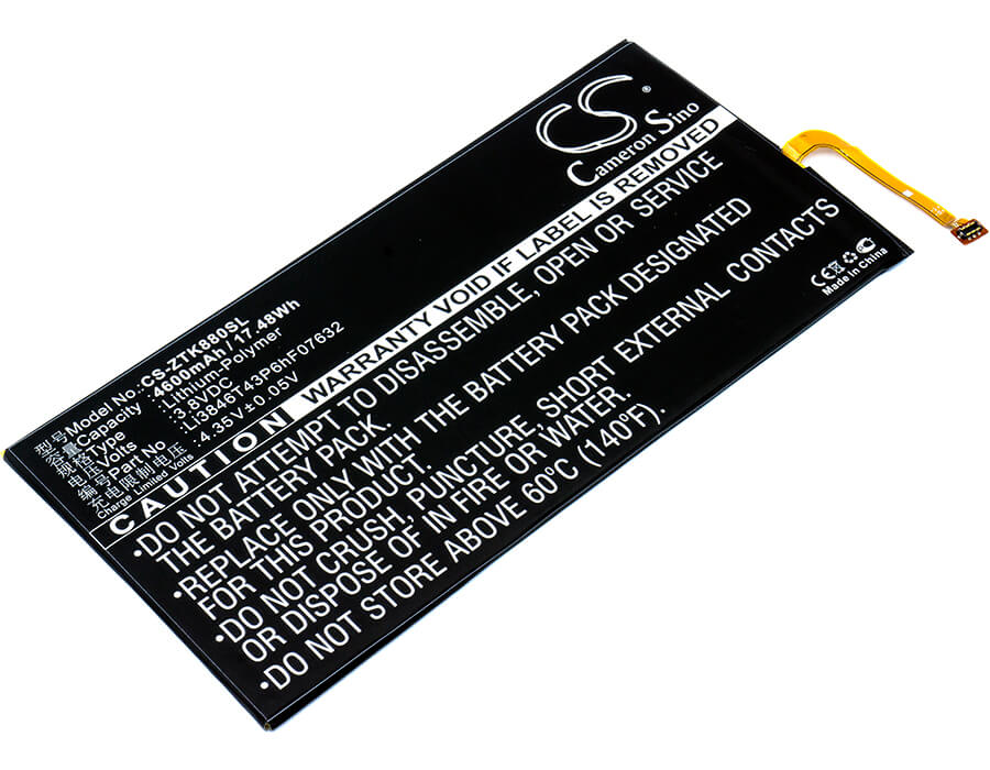 3.8V, 4600mAh, Li-Polymer Battery fits At&t, Trek 2 Hd, Trek 2 Hd Lte, 17.48Wh