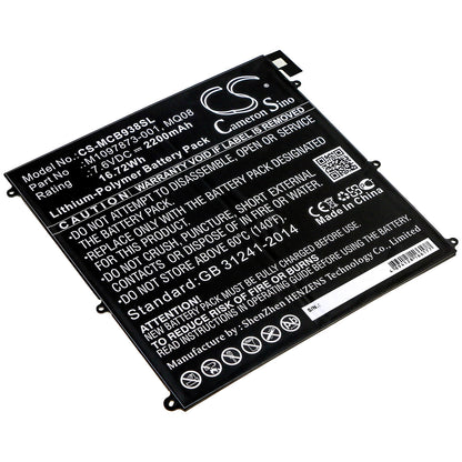7.6V, 2200mAh, Li-Polymer Battery fits Microsoft, Surface Book 1938, 16.72Wh