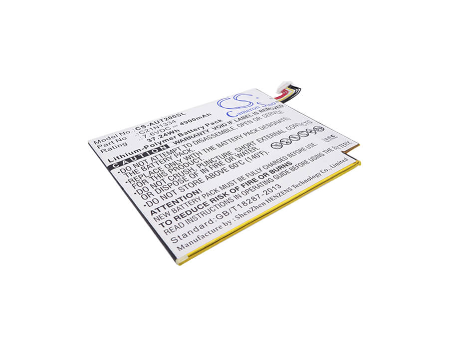 7.6V, 4900mAh, Li-Polymer Battery fits Asus, T200ta-1a, T200ta-1k, 37.24Wh