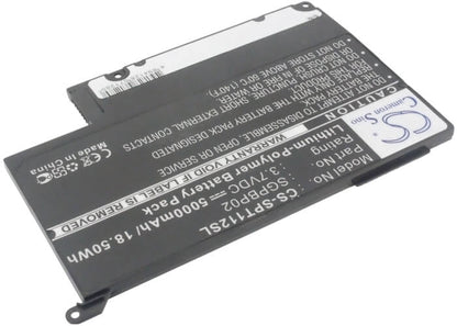 3.7V, 5000mAh, Li-Polymer Battery fits Sony, Sgpt111cn, Sgpt112cn, 18.5Wh