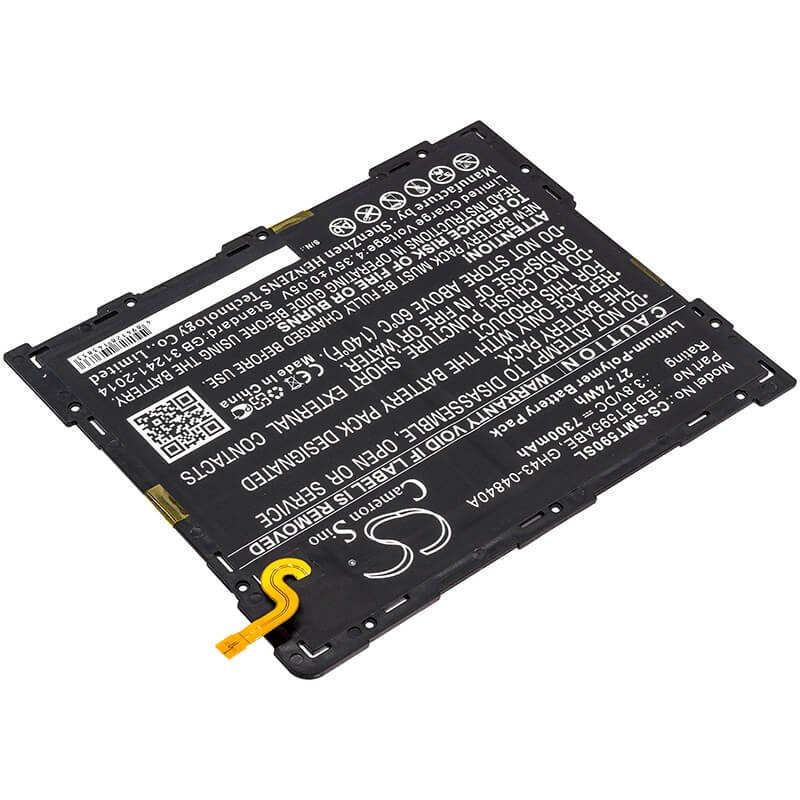 3.8V, 7300mAh, Li-Polymer Battery fits Samsung, Galaxy Tab A 10.5 2018, Galaxy Tab A 10.5 2018 Td-lte, 27.74Wh