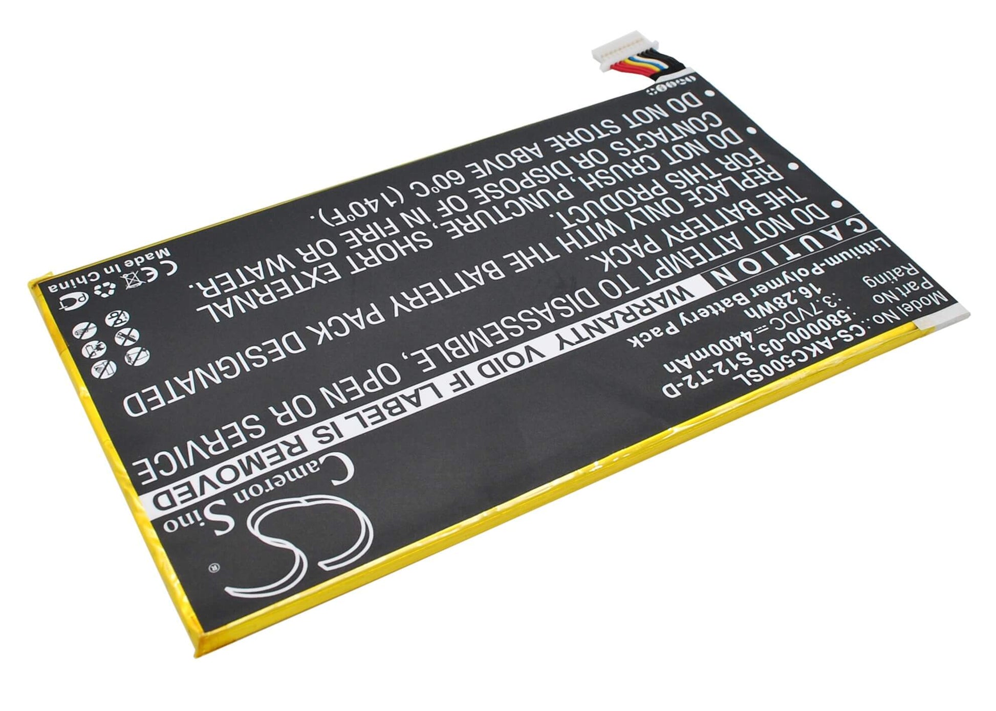 3.7V, 4400mAh, Li-Polymer Battery fits Amazon, Kc5, Kindle Fire Hd 2013, 16.28Wh