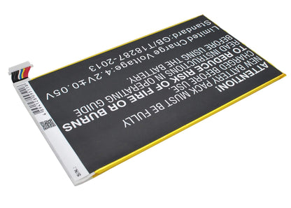 3.7V, 4400mAh, Li-Polymer Battery fits Amazon, Kc5, Kindle Fire Hd 2013, 16.28Wh